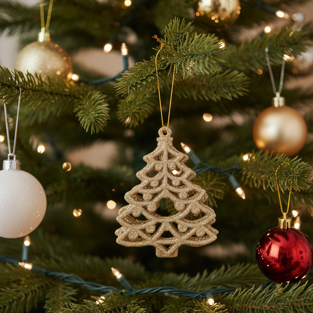 Set 6 Decoratiuni Tip Bradut Pentru Impodobit Bradul