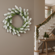 Coronita Artificiala De Craciun Alpin White Ø40CM