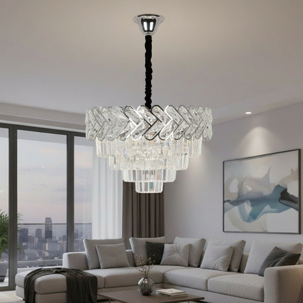 Candelabru Cristal DEVO Silver 60CM