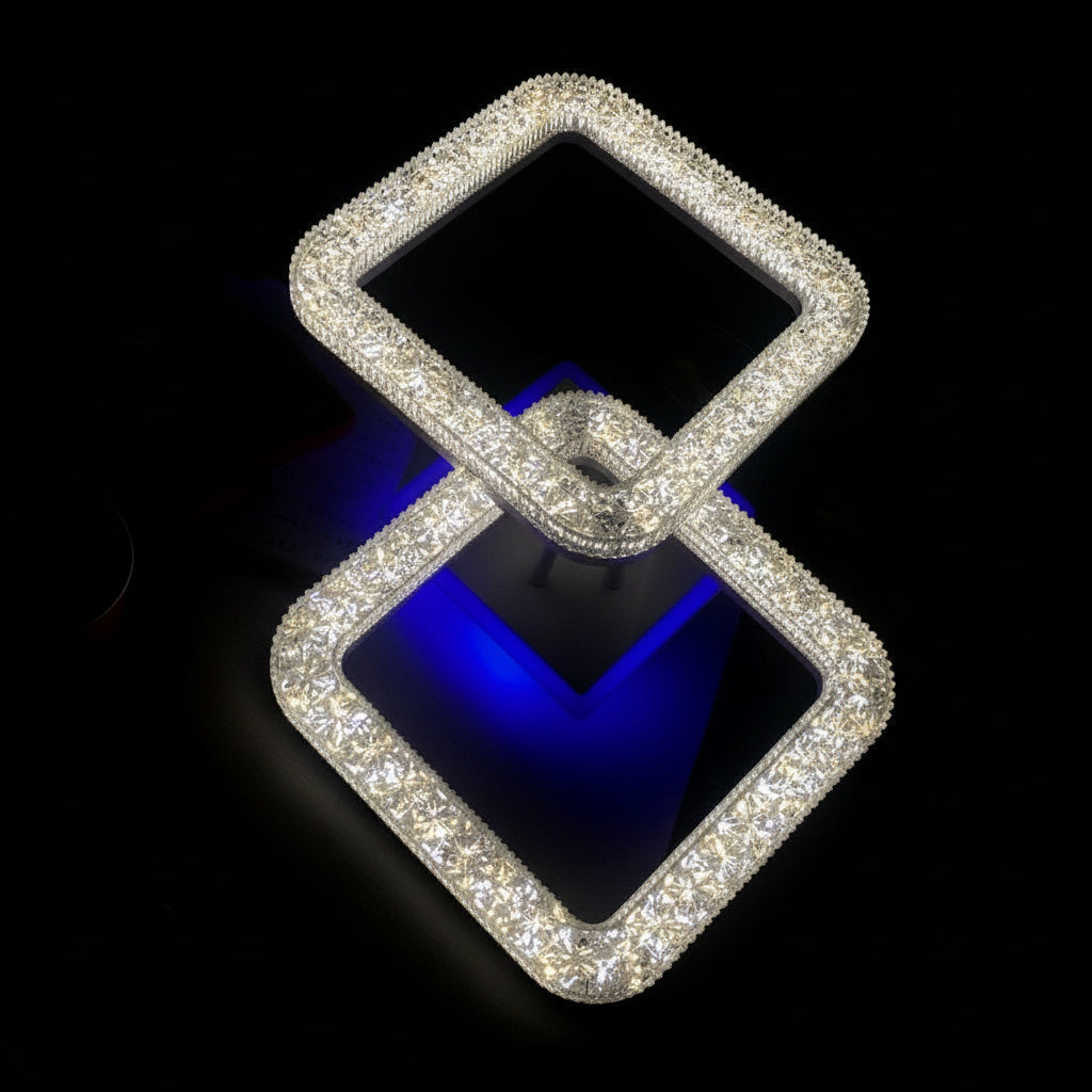 Lustra LED Sparkle 2 Squares RGB Echivalent 250W Telecomanda