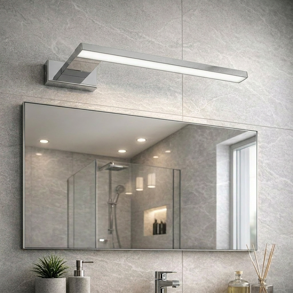 Aplica LED Perete Shine Right Silver Premium IP44 45CM