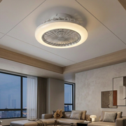Lustra LED RGB Stralsund White & Silver cu Ventilator si Telecomanda Premium Germany