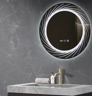 Oglinda LED VIONNA Rotunda 60CM Functie Dezaburire, Ceas, Touch, 3 Lumini