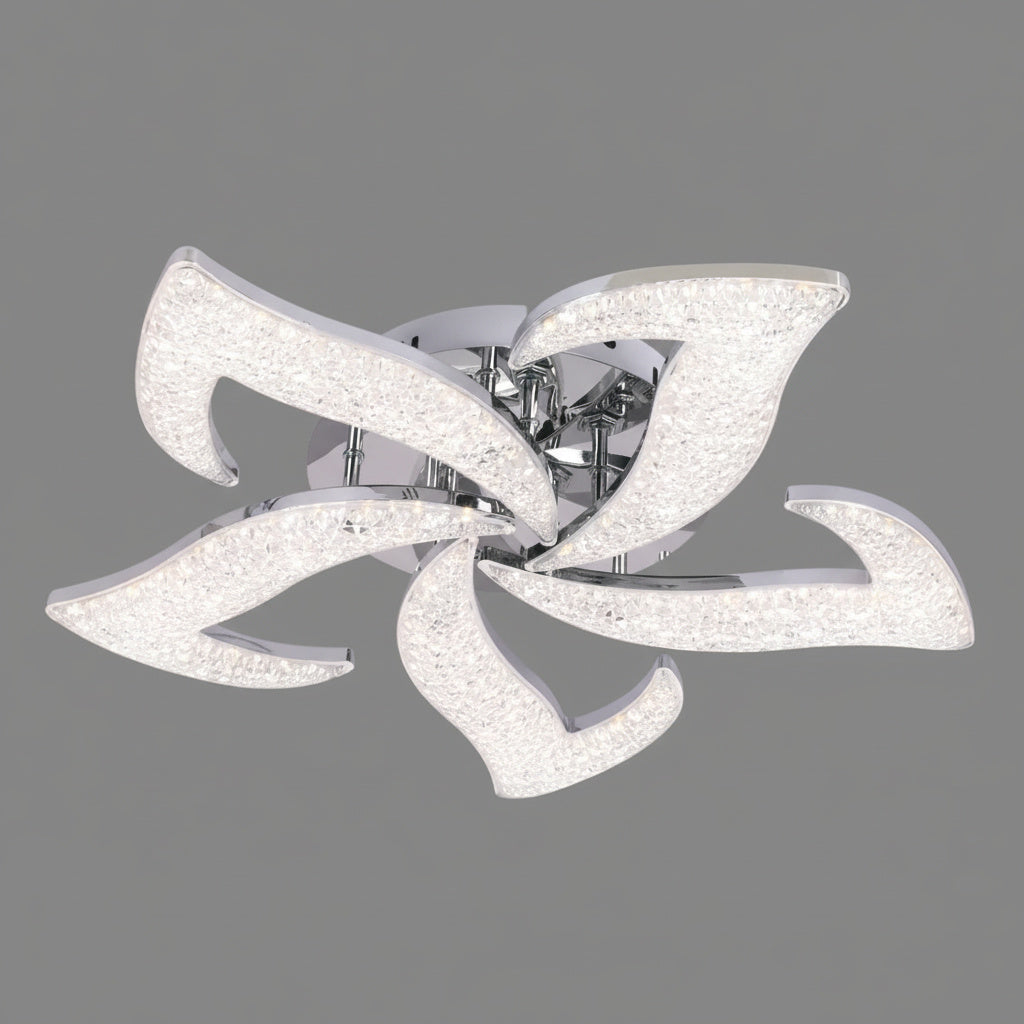 Lustra LED NARCISSE Sparkle Silver Echivalent 600W Telecomanda