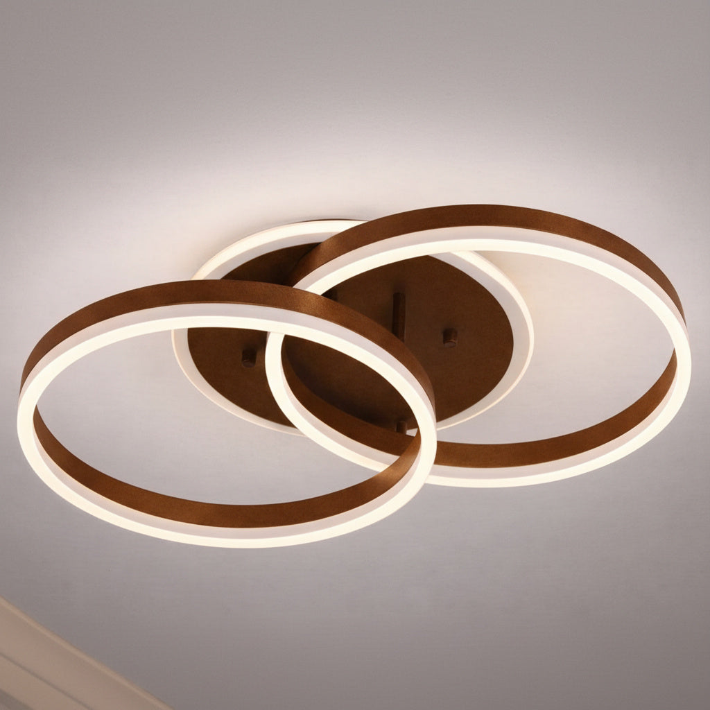 Lustra LED Beauty Brown 1+1 Circle Echivalent 400W Telecomanda