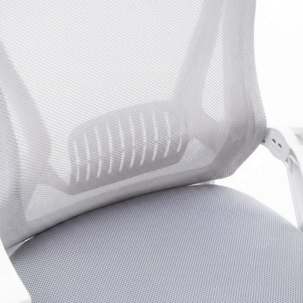 Scaun de Birou Reglabil BOC-101 Alb-Gri