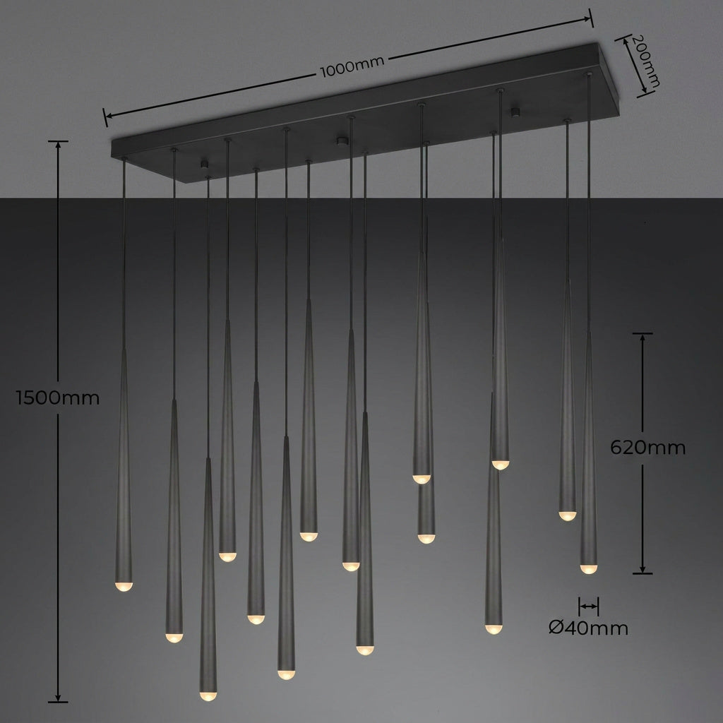 Lustra LED Premium Cala Black Echivalent 650W