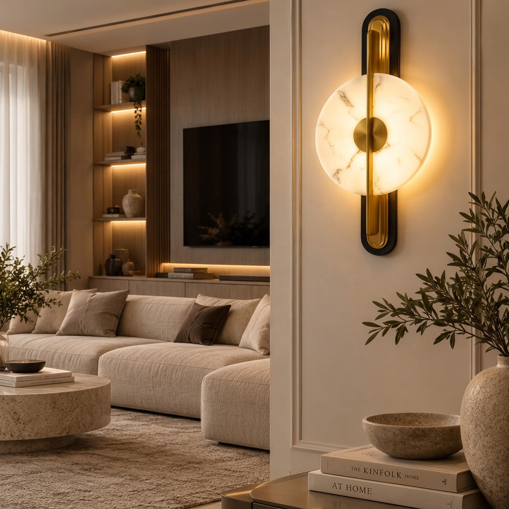 Aplica LED Sfyno Black & Gold cu 3 Tipuri de Lumina