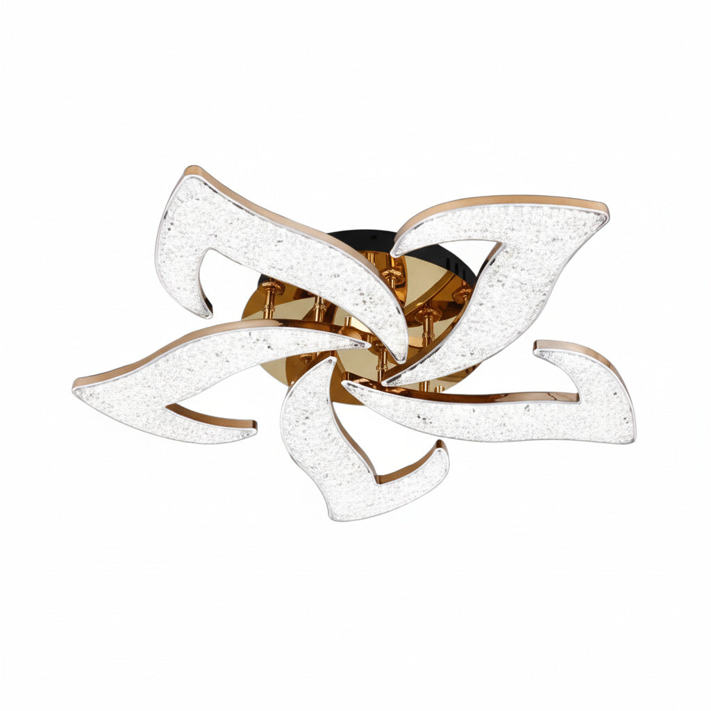 Lustra LED NARCISSE Sparkle Gold Echivalent 600W Telecomanda
