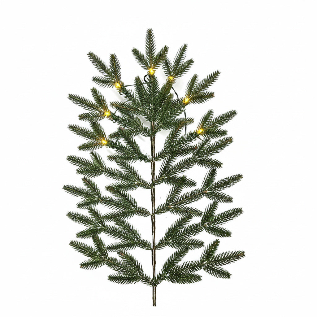 Brad Artificial de Craciun 3D Slim Alina cu Leduri Integrate Verde