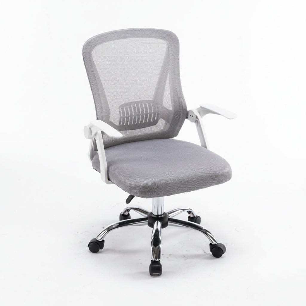 Scaun de Birou Reglabil BOC-101 Alb-Gri