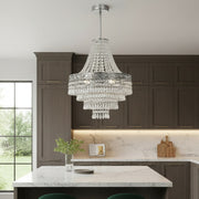 Candelabru Cristal Coral Silver Premium ⌀36CM