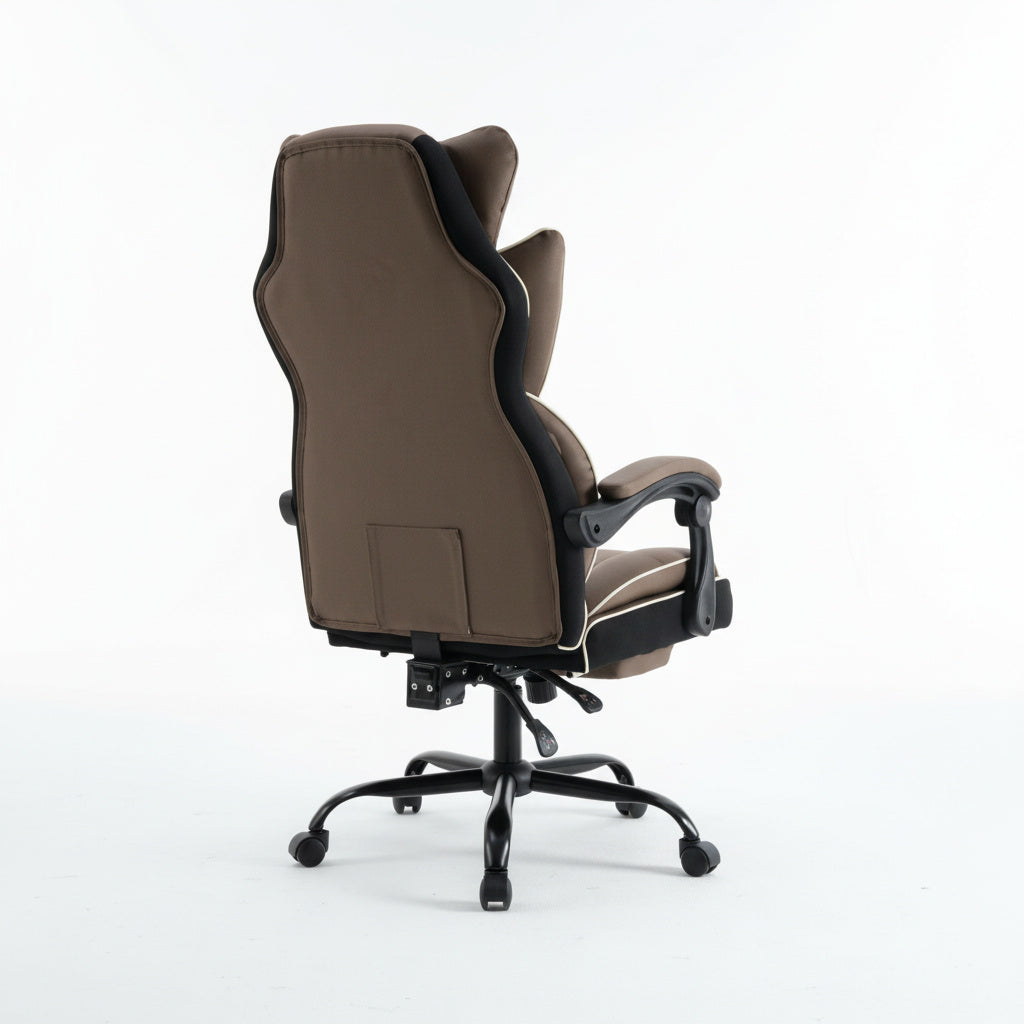 Scaun de Birou Reglabil Maro WF-807B cu Suport Picioare | Piele Ecologica