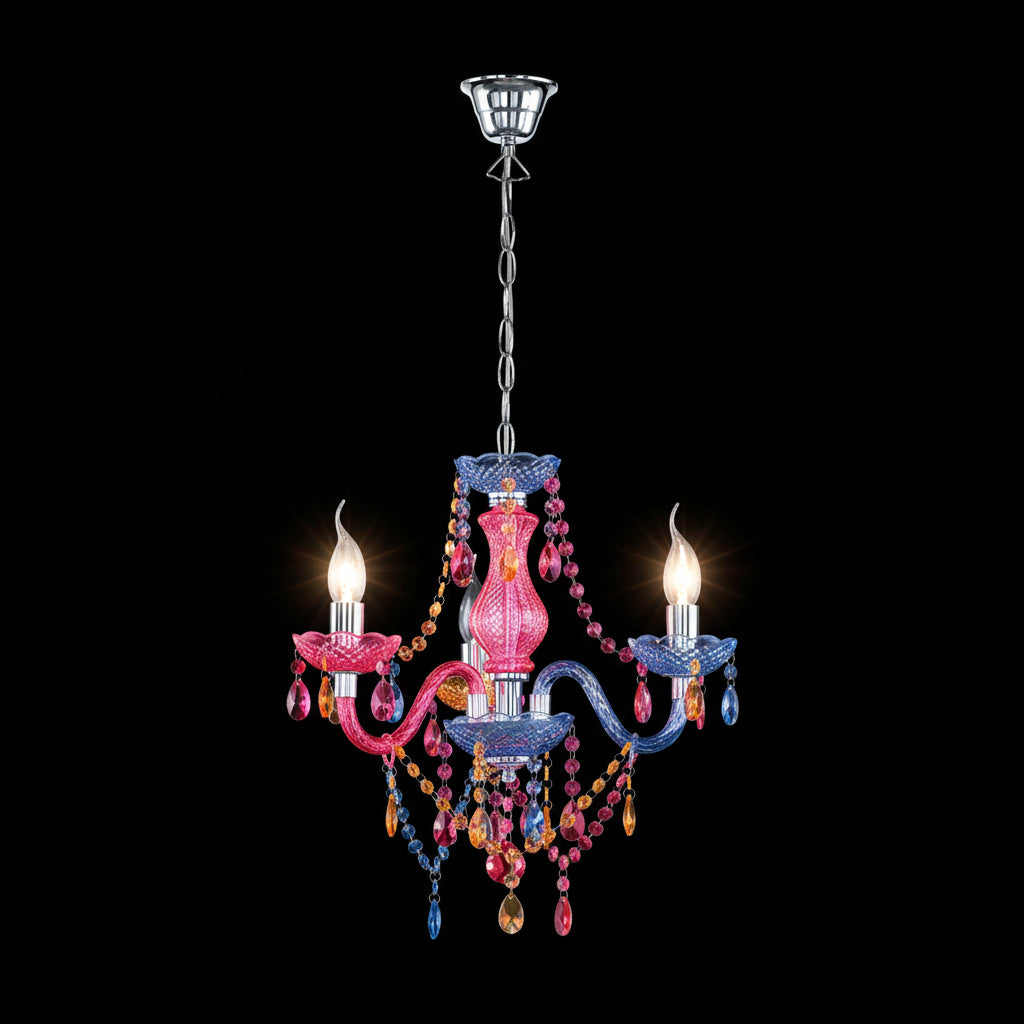 Candelabru Cristal Mini Luster Multicolor