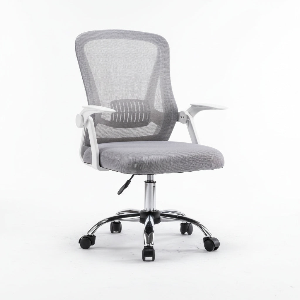 Scaun de Birou Reglabil BOC-101 Alb-Gri