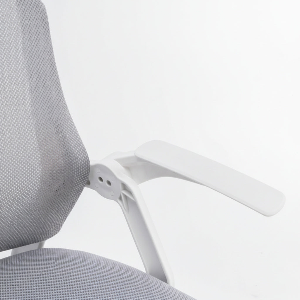 Scaun de Birou Reglabil BOC-101 Alb-Gri