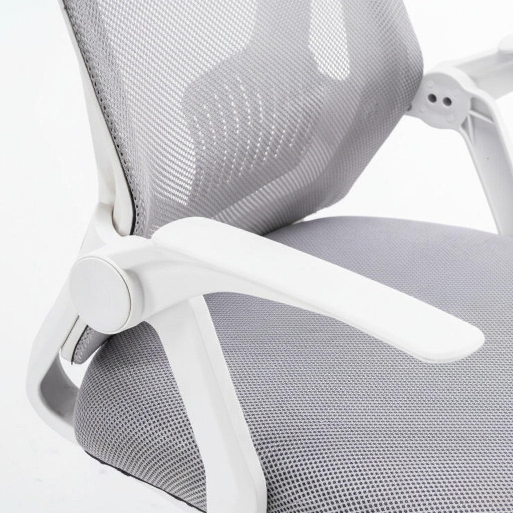 Scaun de Birou Reglabil BOC-101 Alb-Gri