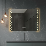 Oglinda LED VIONNA 80x60CM 3 Lumini, Functie Dezaburire, Ceas, Touch