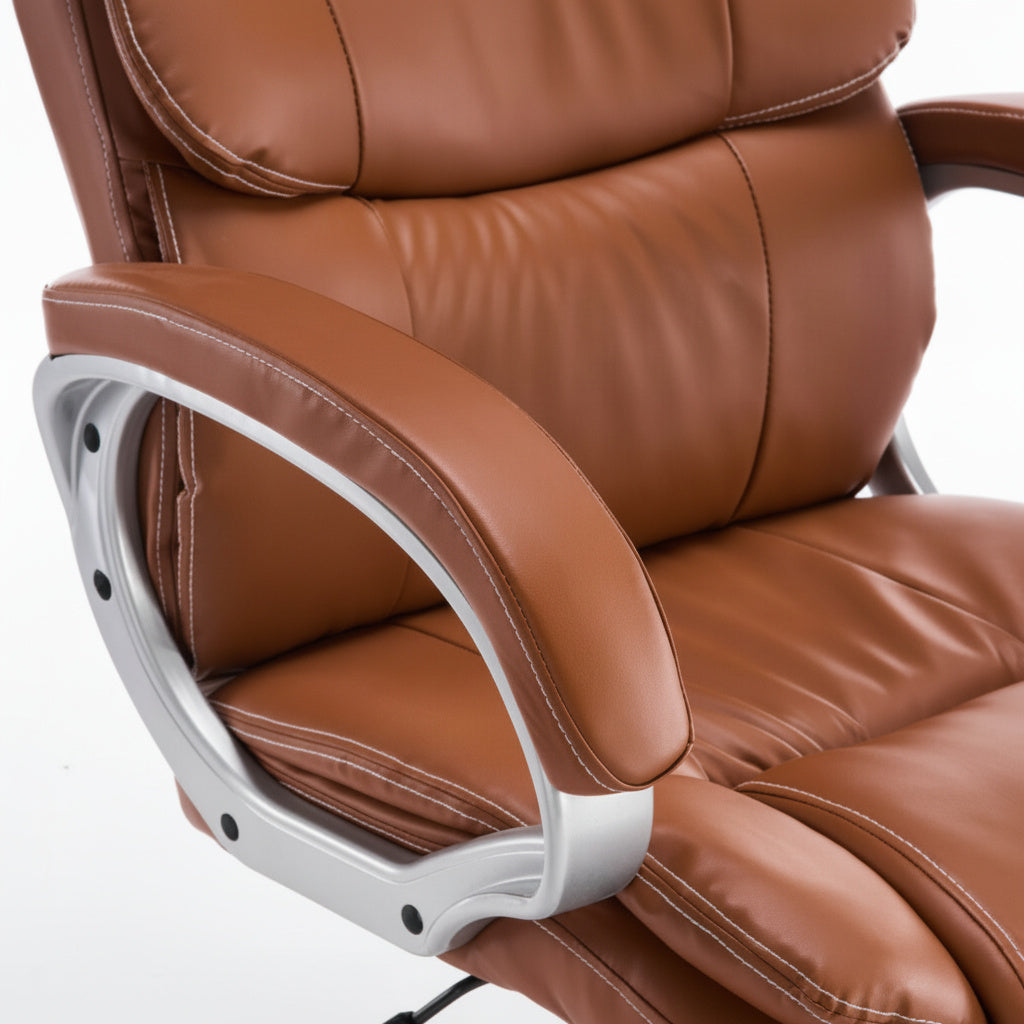 Scaun de Birou Reglabil Boc-325 Piele Ecologica Maro