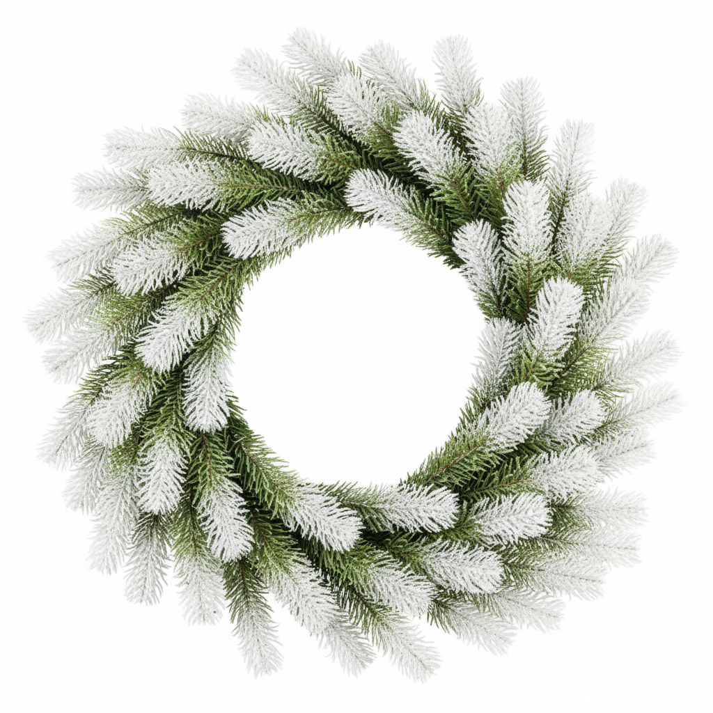 Coronita Artificiala De Craciun Alpin White Ø40CM