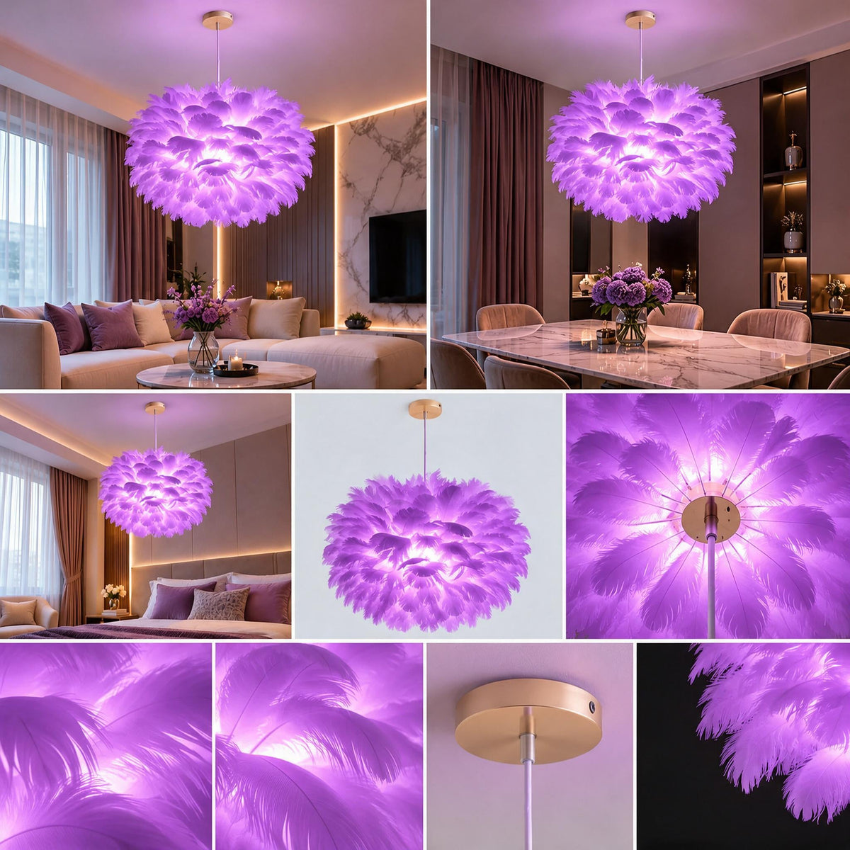 Lustra Luxury Feather Cloud Purple