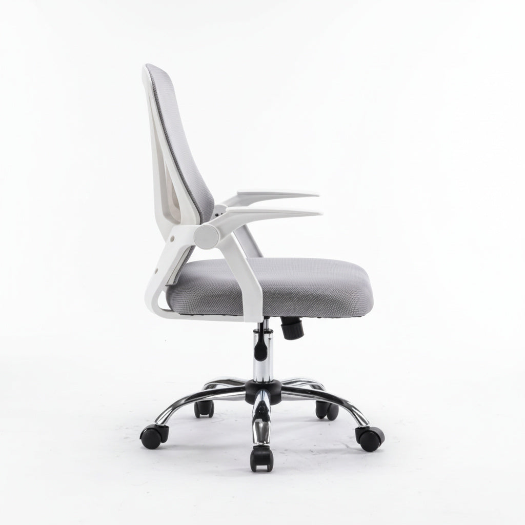 Scaun de Birou Reglabil BOC-101 Alb-Gri