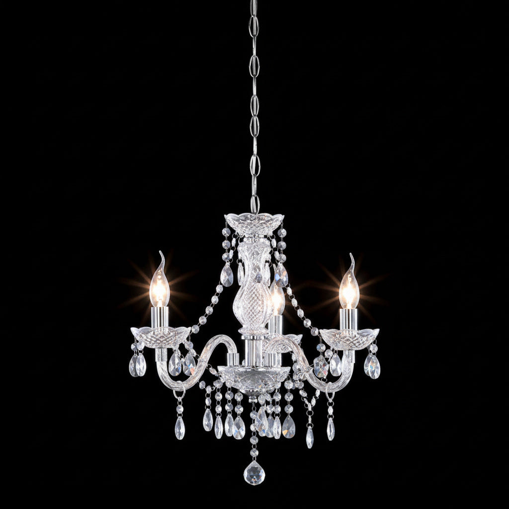 Candelabru Cristal Mini Luster Silver