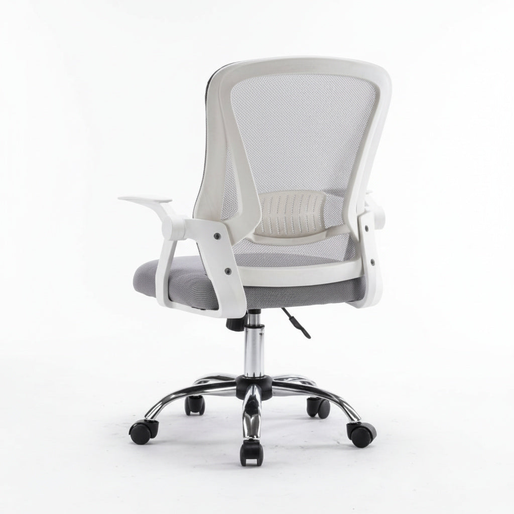 Scaun de Birou Reglabil BOC-101 Alb-Gri