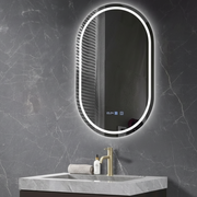 Oglinda LED VIONNA 50x90CM Functie Dezaburire, Ceas, Touch, 3 Lumini