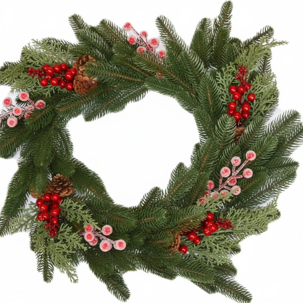 Coronita Artificiala De Craciun Barocco Multicolor Ø40CM