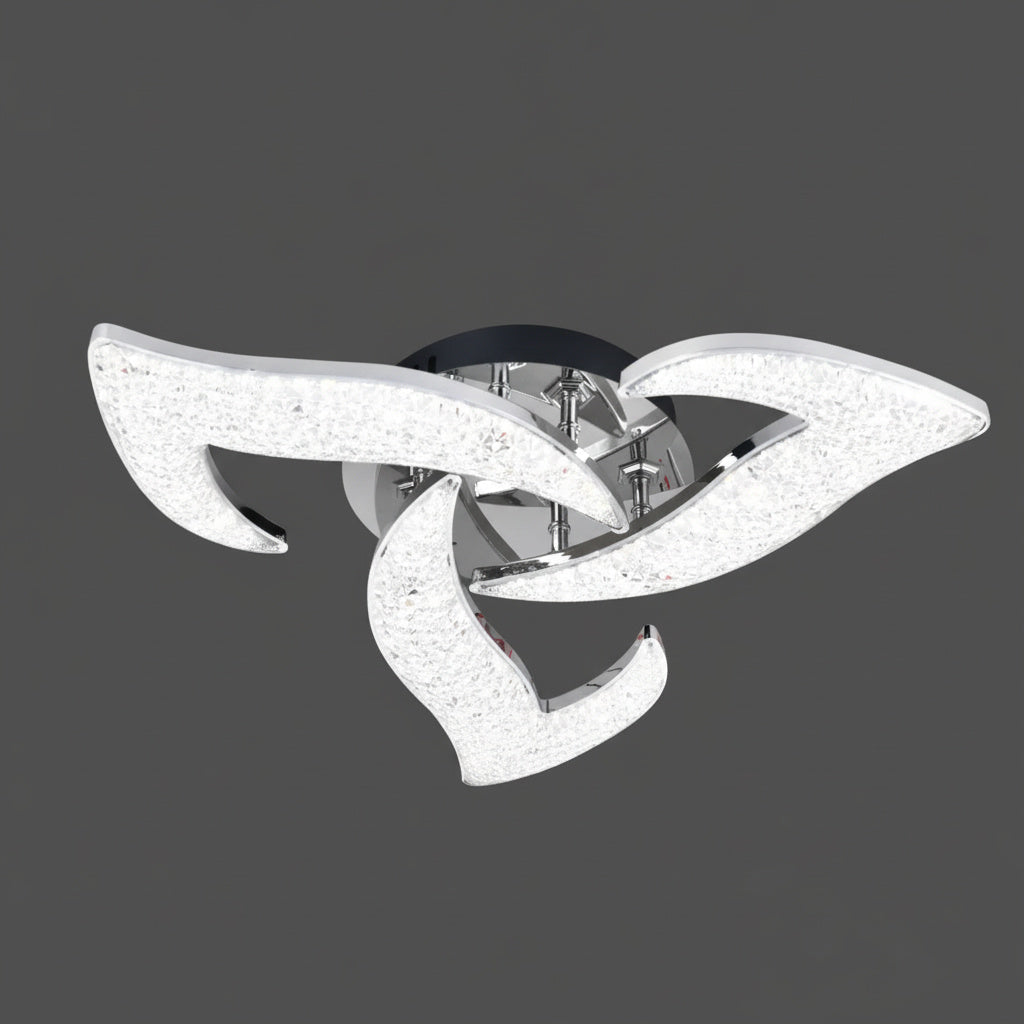 Lustra LED Mini NARCISSE Sparkle Silver Echivalent 400W Telecomanda
