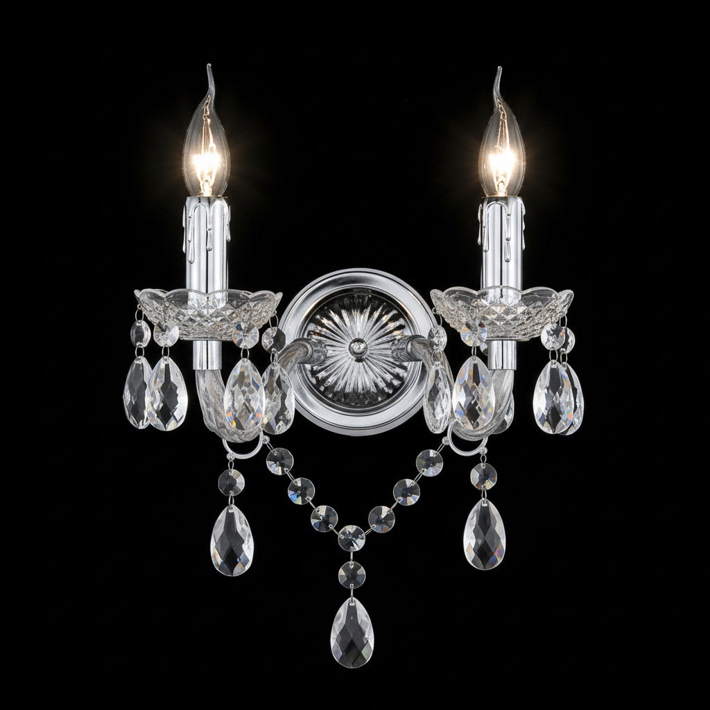 Aplica Cristal Luster Silver