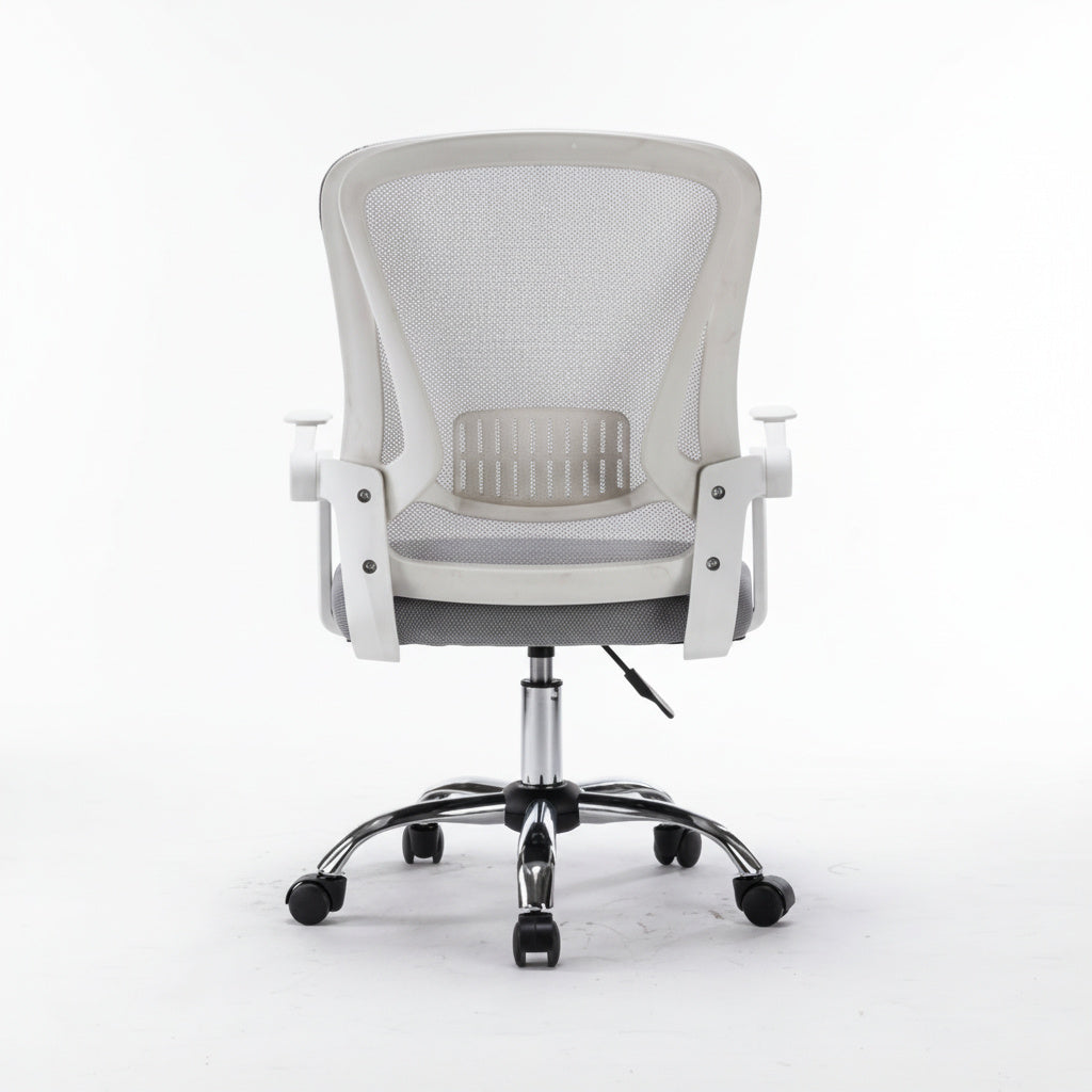 Scaun de Birou Reglabil BOC-101 Alb-Gri