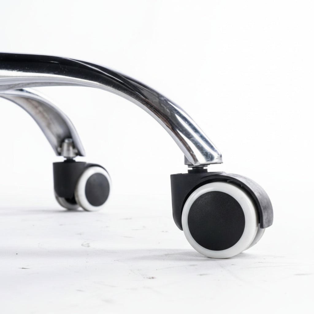 Scaun de Birou Reglabil Negru BOC-333 cu Suport de Picioare | Piele Ecologica