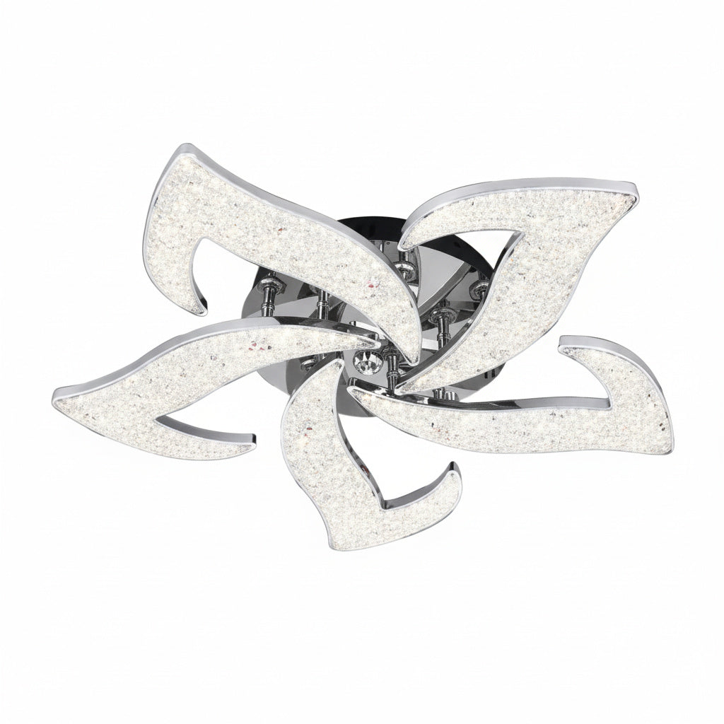 Lustra LED NARCISSE Sparkle Silver Echivalent 600W Telecomanda