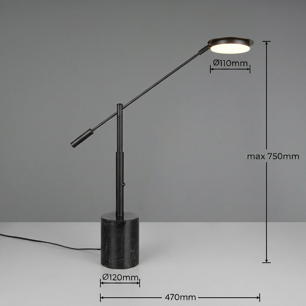 Veioza LED Premium Fiore Black 65CM