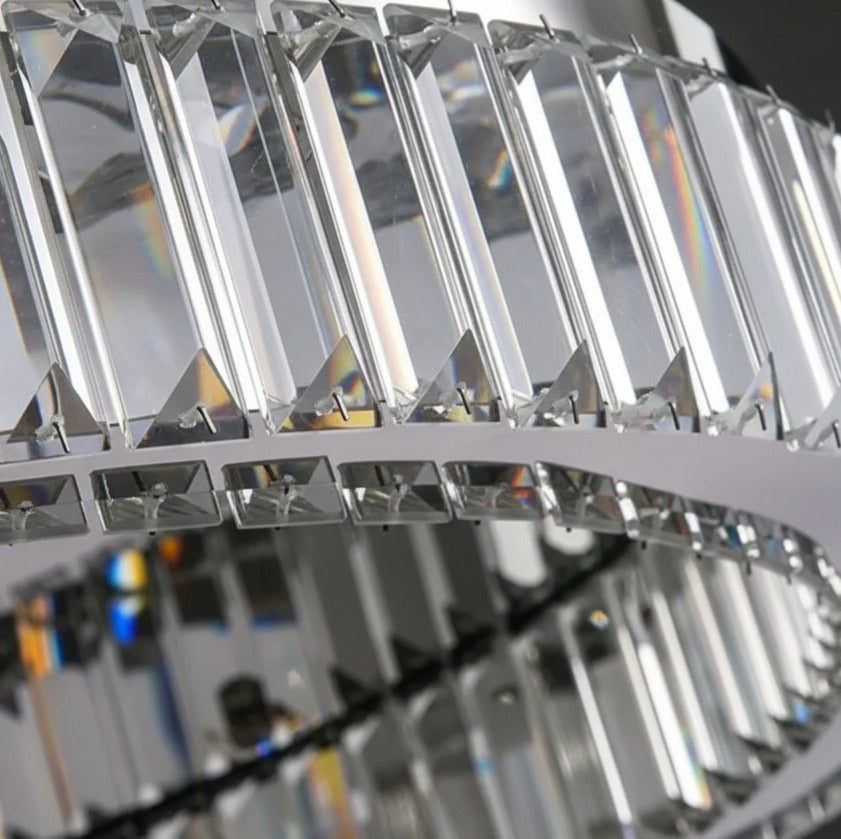 Candelabru LED Cristal REGAL Silver 1 Segment 40CM Telecomanda