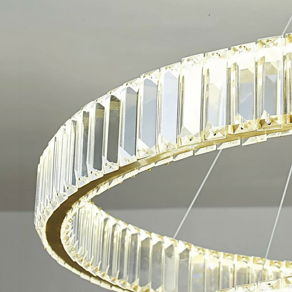 Candelabru LED Cristal REGAL GOLD 1 Segment 60CM Telecomanda