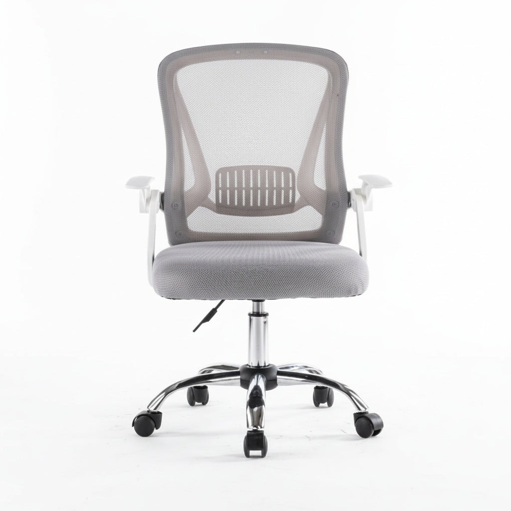 Scaun de Birou Reglabil BOC-101 Alb-Gri