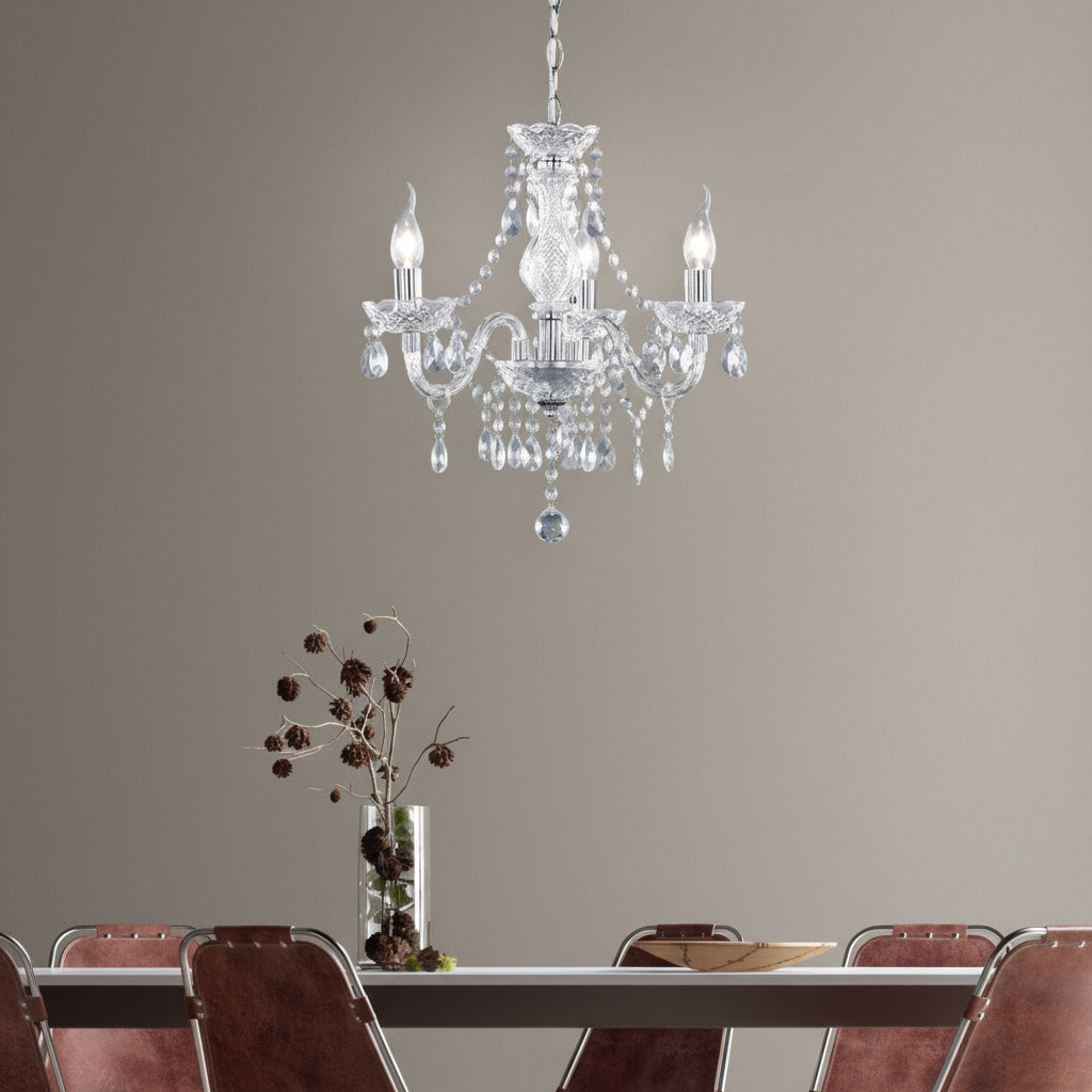 Candelabru Cristal Mini Luster Silver