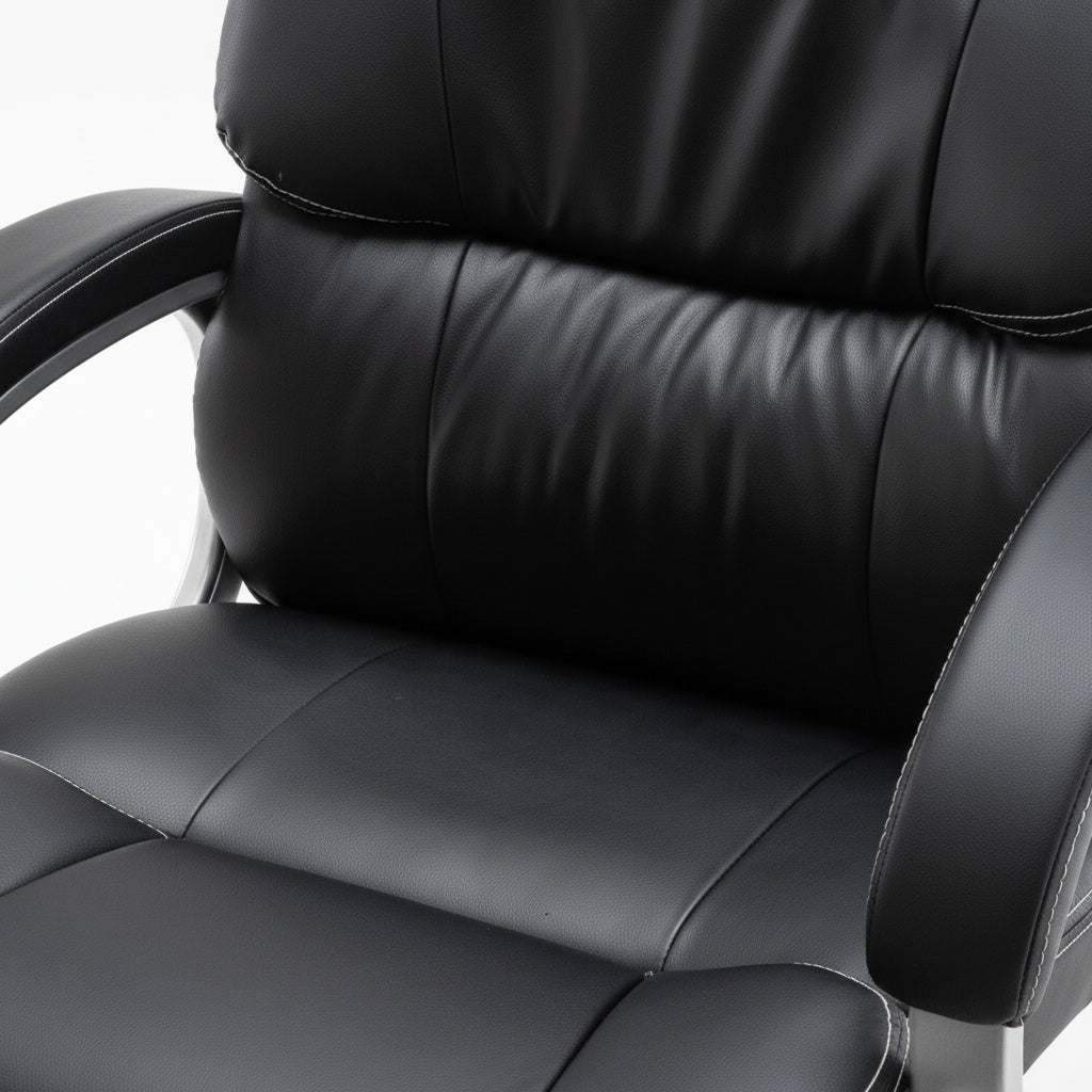 Scaun de Birou Reglabil BOC-325 Piele Ecologica Negru