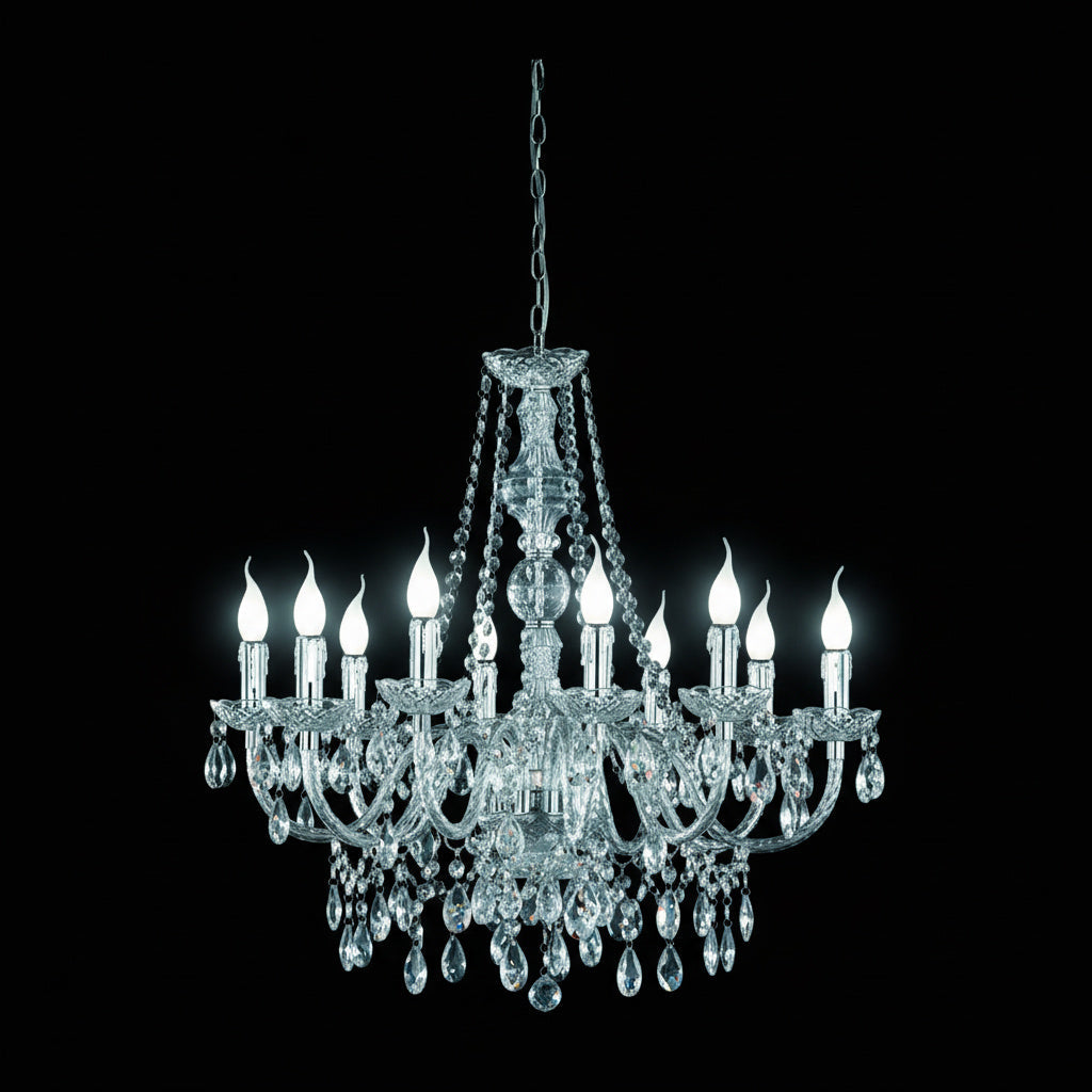Candelabru Cristal Giga Luster Silver