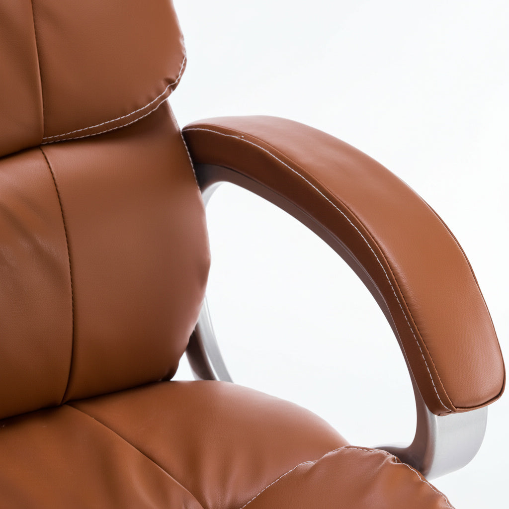 Scaun de Birou Reglabil Boc-325 Piele Ecologica Maro