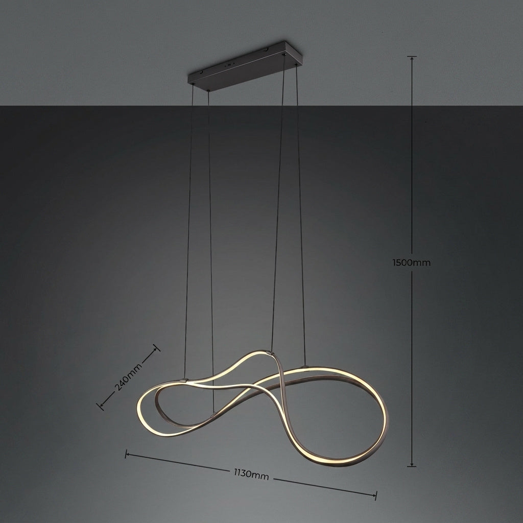 Lustra LED Suspendata Premium Nala Black Echivalent 700W
