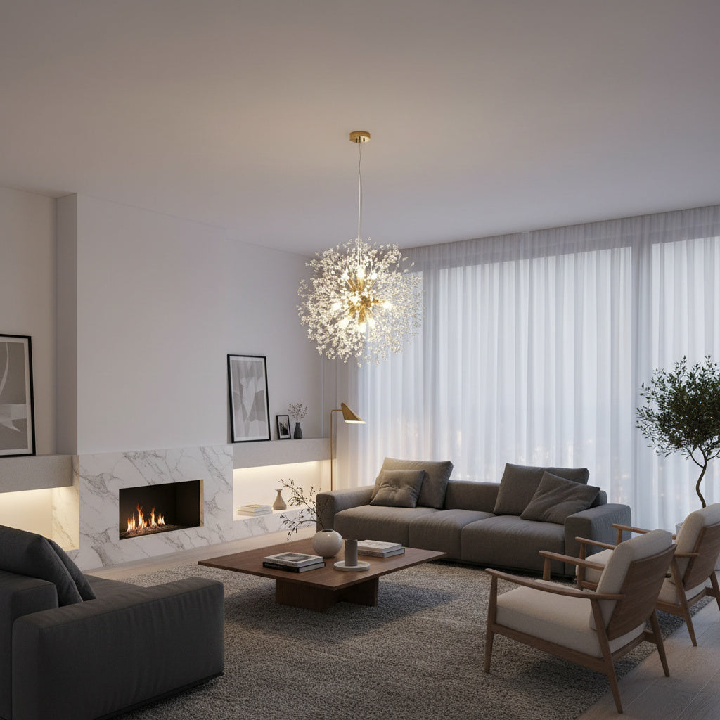 Lustra Suspendata Crystal SIGMA Gold 50CM