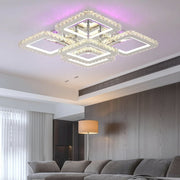 Lustra LED 4+1 SQUARE RGB Cristal Telecomanda Echivalent 800W