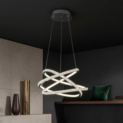 Lustra LED Suspendata PARMA Black Echivalent 500W Telecomanda