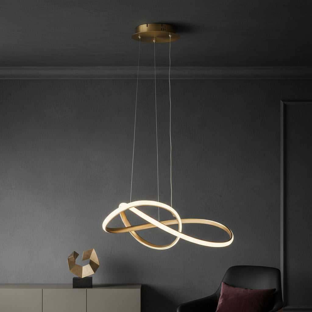 Lustra LED Suspendata LIBRA Echivalent 200W Gold