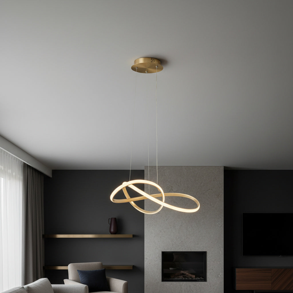 Lustra LED Suspendata LIBRA Echivalent 200W Gold