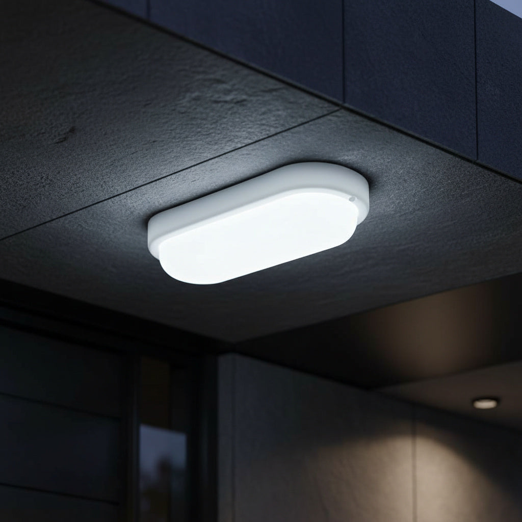 Aplica LED Ovala Exterior 6400K Rotunda 12W BAT 100lm/W XAVI Alba